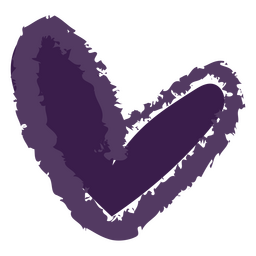 Purple heart semi flat PNG Design