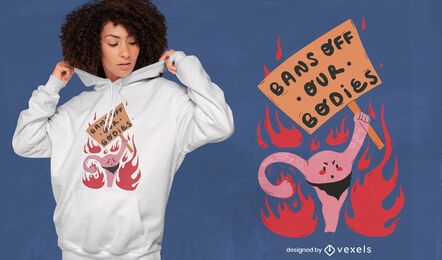 Angry uterus protest t-shirt design
