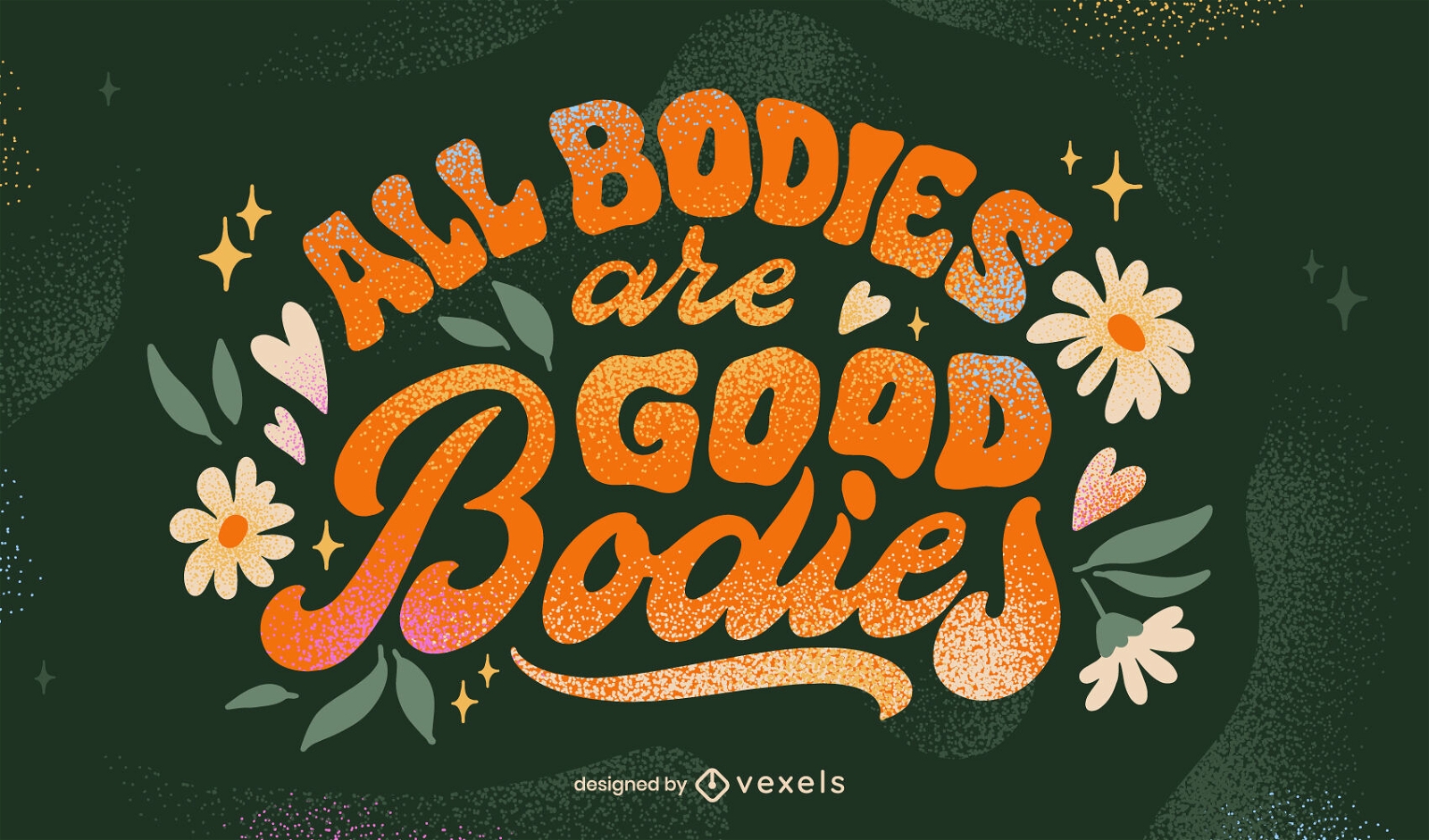 Cool body positivity lettering design