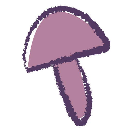 Cogumelo roxo semi plano