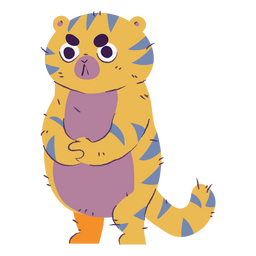 Cartoon wütende Katze PNG-Design