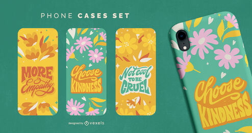 Neurodiversity quotes phone cases set design