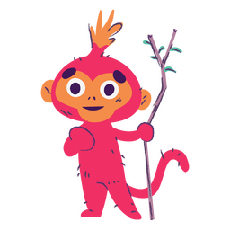 Pink monkey character