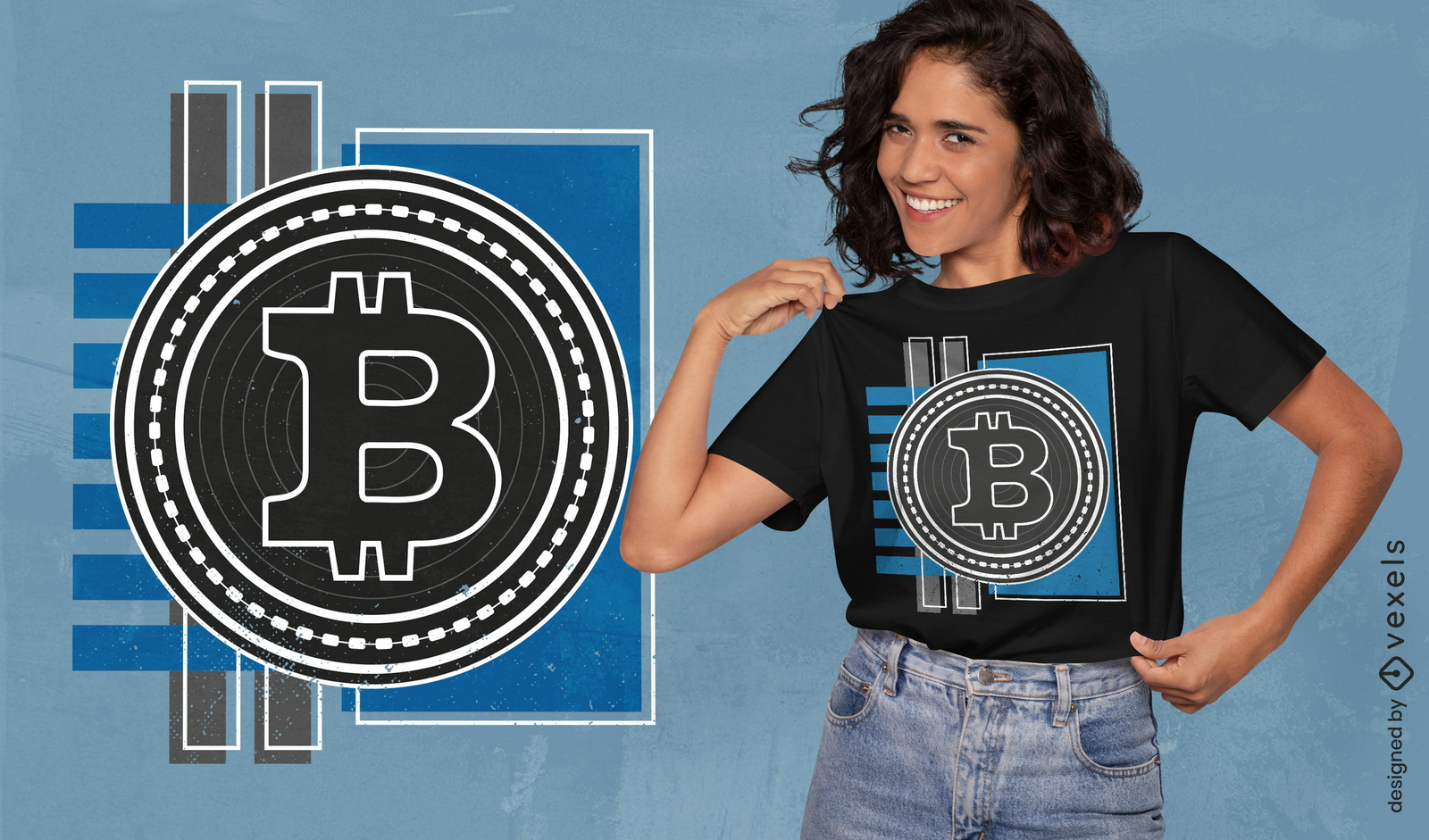 Design de t-shirt de símbolo de dinheiro de criptomoeda