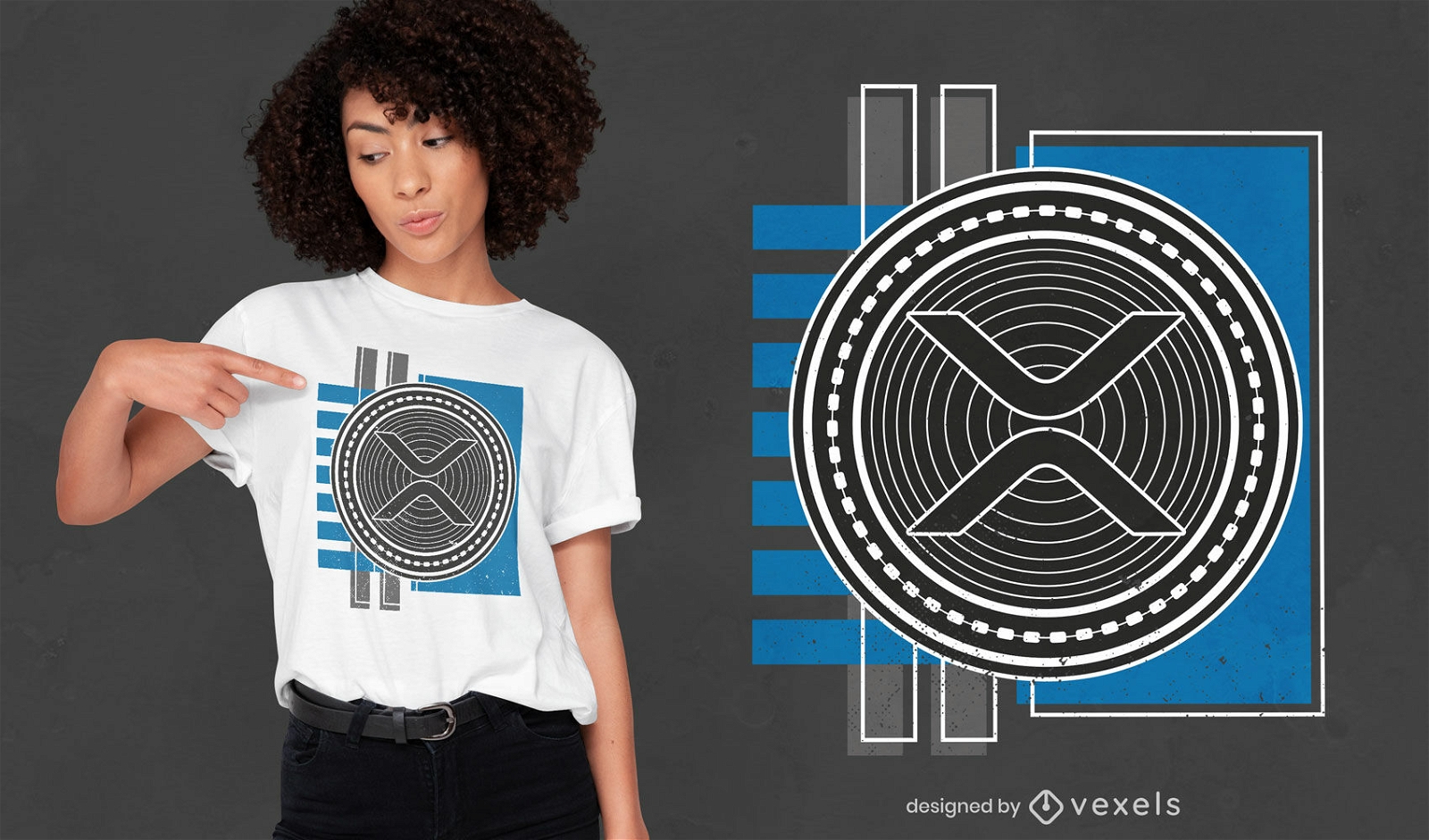 XRP Cryptocurrency symbol t-shirt design
