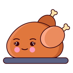 Turkey thanksgiving kawaii character PNG Design