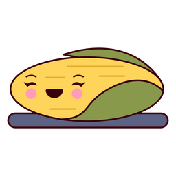Corn thanksgiving kawaii character PNG Design
