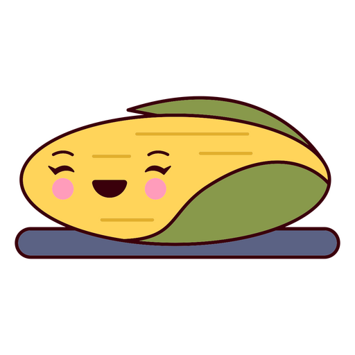 Corn thanksgiving kawaii character PNG Design