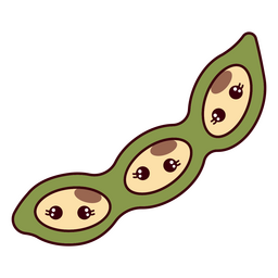 Peas Thanksgiving kawaii Charakter PNG-Design