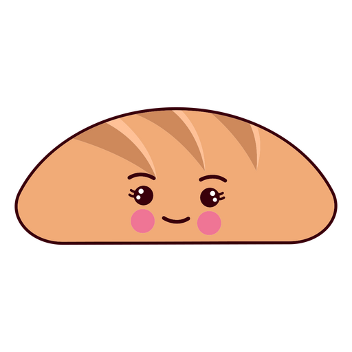 Pão kawaii de ação de graças Desenho PNG