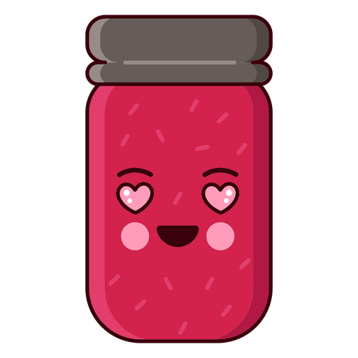 pote de geléia kawaii Desenho PNG