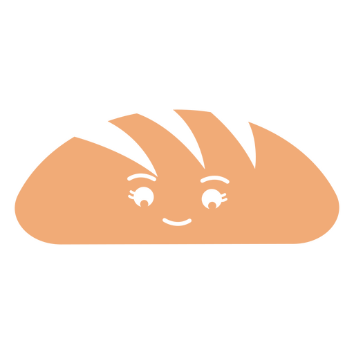 Pão kawaii cortado de ação de graças Desenho PNG