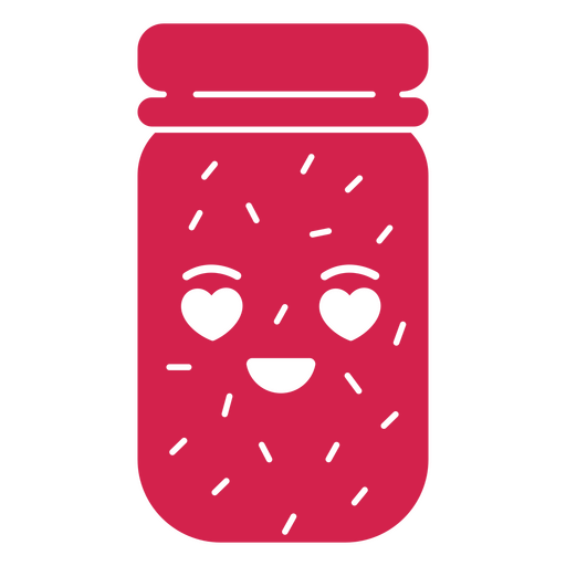 Jam jar cut out kawaii PNG Design
