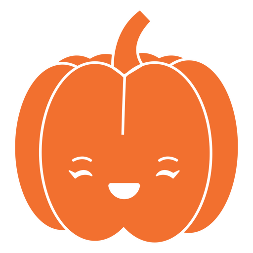 Pumpkin cut out kawaii PNG Design