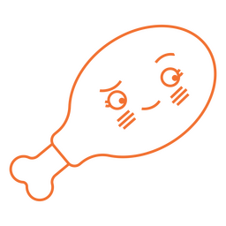Turkey stroke leg kawaii PNG Design