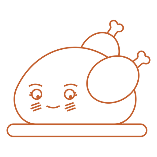 Türkei Schlaganfall kawaii PNG-Design