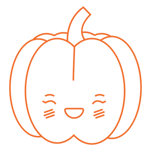 Pumpkin stroke kawaii