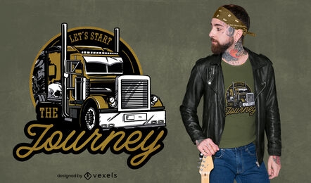 Cool truck quote t-shirt design