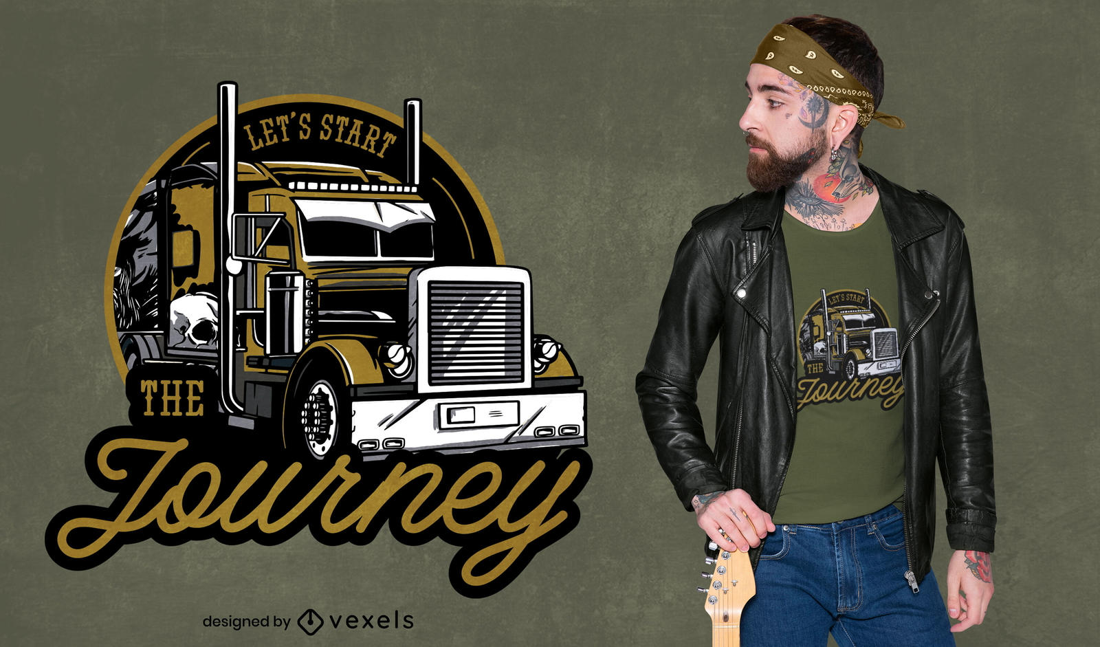 Diseño de camiseta cool truck quote