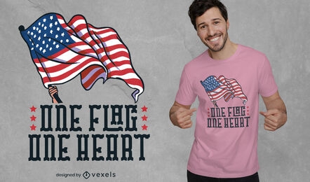 One flag patriot t-shirt design