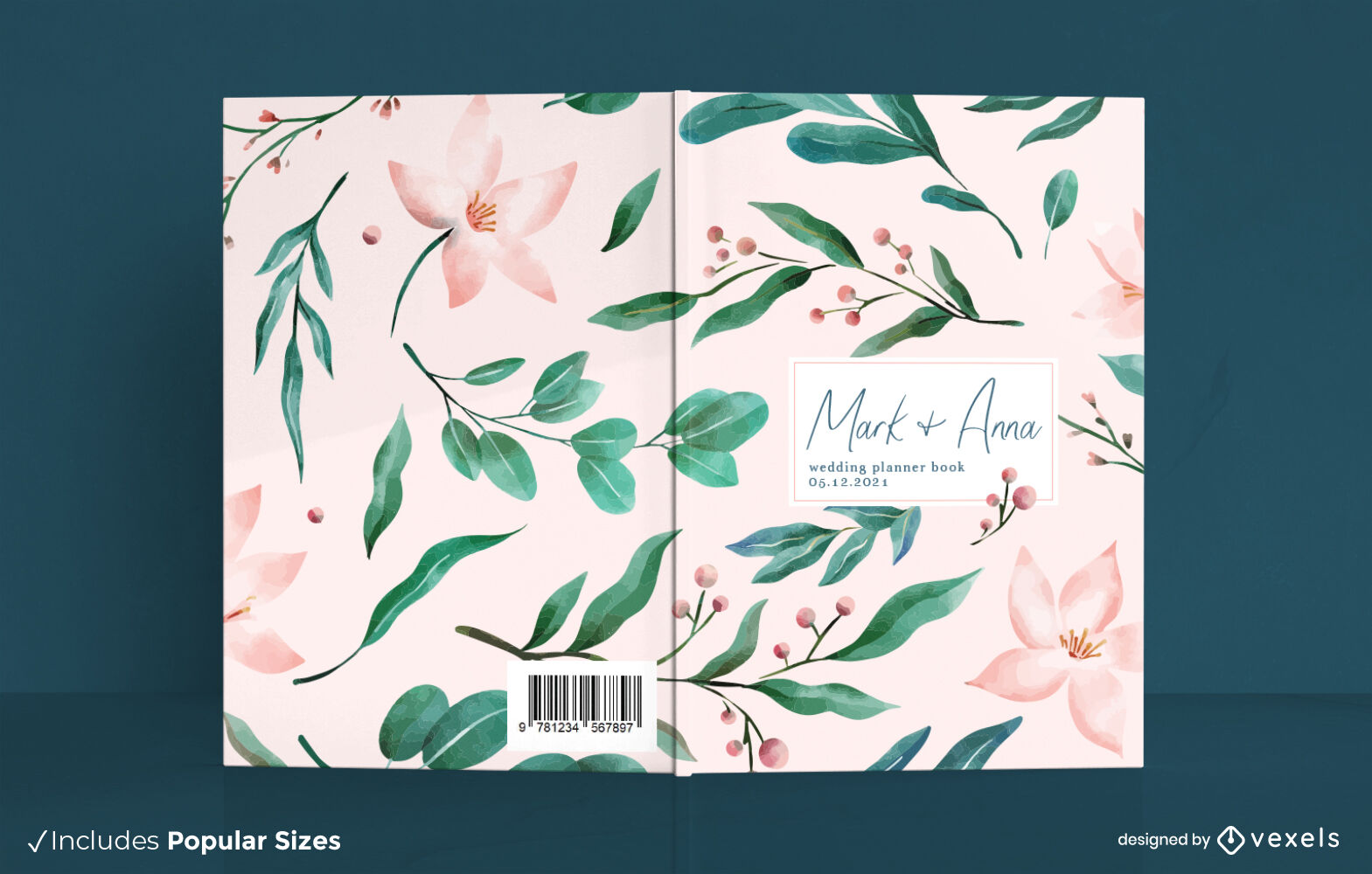 Beautiful planner book cover design