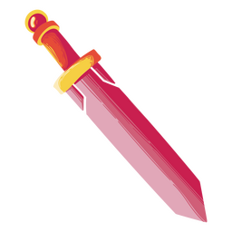 Red and pink sword PNG Design