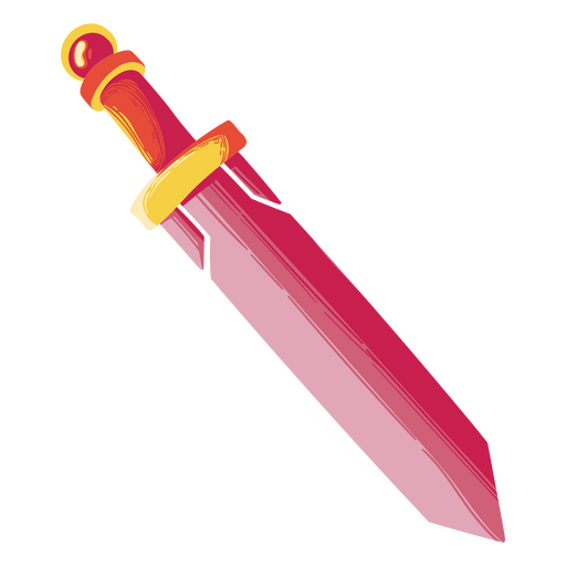 Rotes und rosafarbenes Schwert PNG-Design