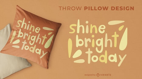 Design de travesseiro decorativo de brilho fofo