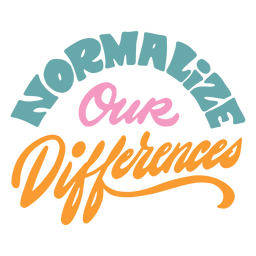 Letras de citação motivacional de neurodiversidade Desenho PNG