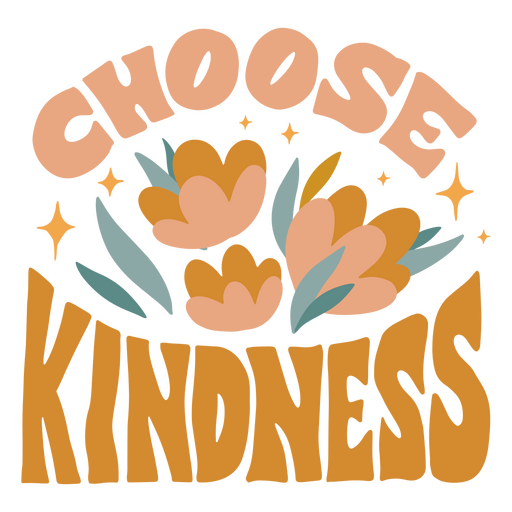 Choose kindness neurodiversity quote lettering PNG Design
