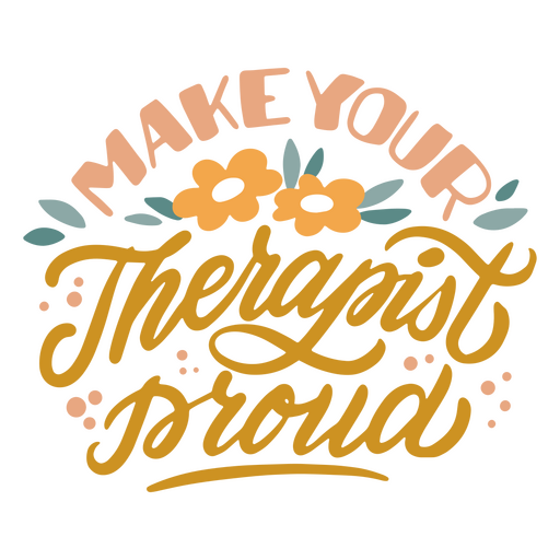 Therapist neurodiversity quote lettering PNG Design