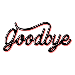 Goodbye lettering word PNG Design