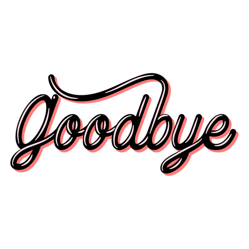 Goodbye lettering word