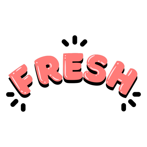 Fresh word retro PNG Design