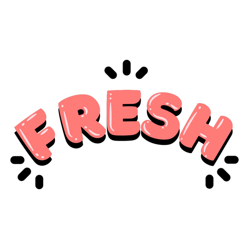 Palabra fresca retro Diseño PNG