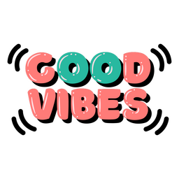 Cita de sentimiento de buenas vibraciones Diseño PNG