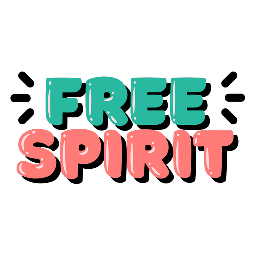 Free spirit glossy quote PNG Design