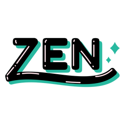 palavra zen brilhante Desenho PNG