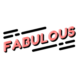 Letras de palavras fabulosas Desenho PNG