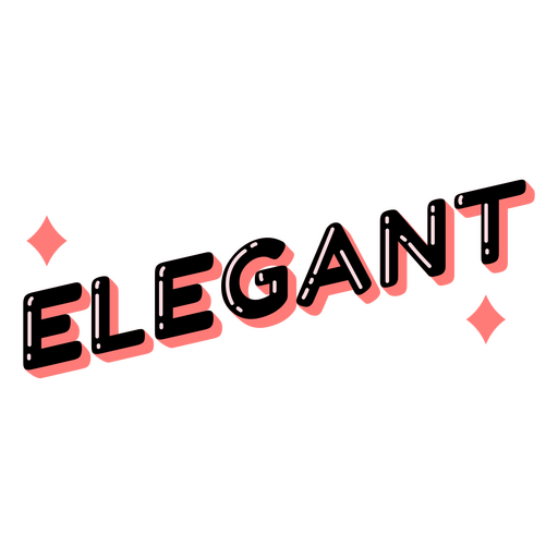 Elegant retro word PNG Design