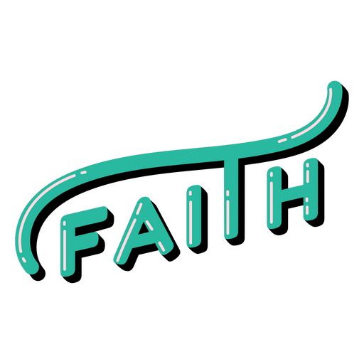 Faith retro lettering