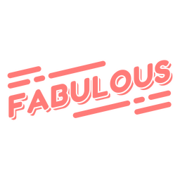 Palavra fabuloso em estilo retrô Desenho PNG
