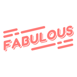 Word fabulous in retro style PNG Design