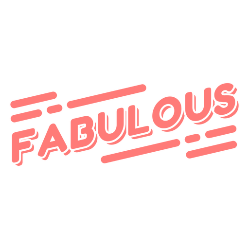 Word fabulous in retro style PNG Design