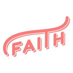 Letras retrô de palavra de fé