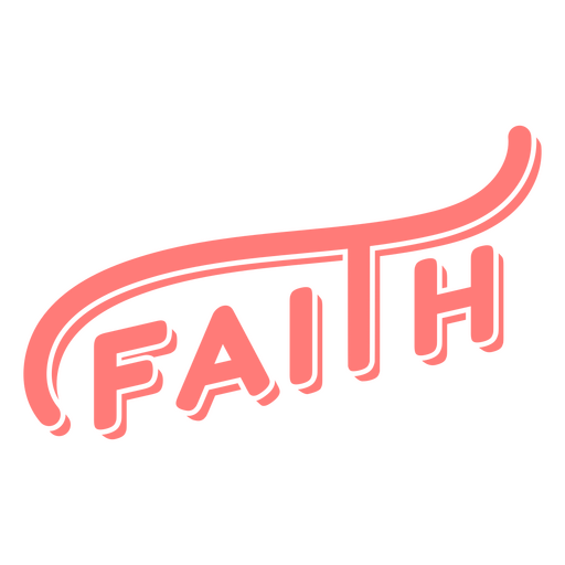 Retro-Schriftzug des Glaubenswortes PNG-Design