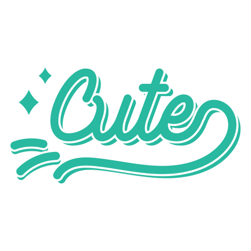 Cute word retro lettering PNG Design