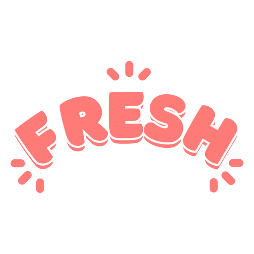 Fresh word lettering PNG Design