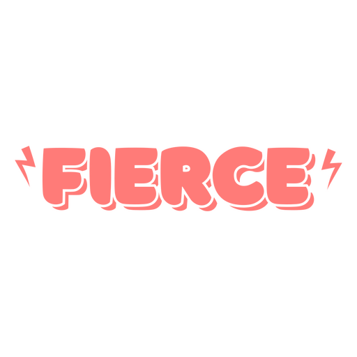 Fierce word lettering