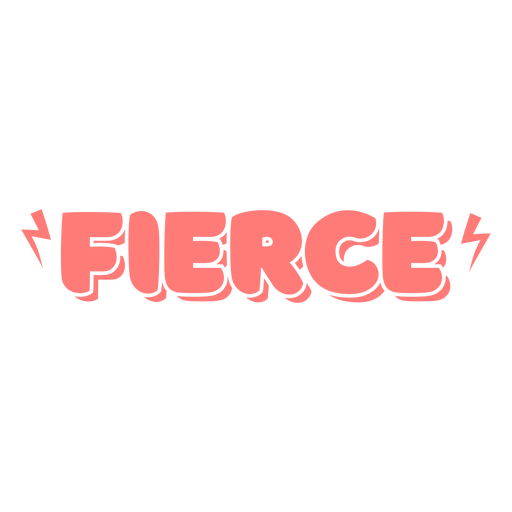 Fierce Word Lettering PNG & SVG Design For T-Shirts